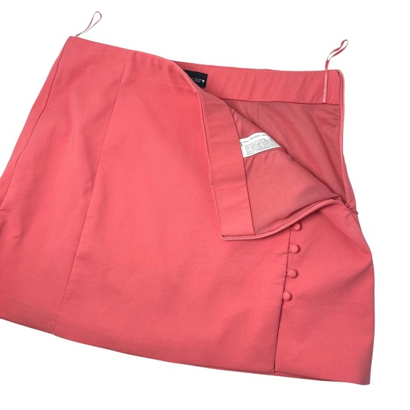 ZARA Hot Pink Mini Skirt Button Front‎ Sz L Lined Barbiecore Preppy - Picture 3 of 9